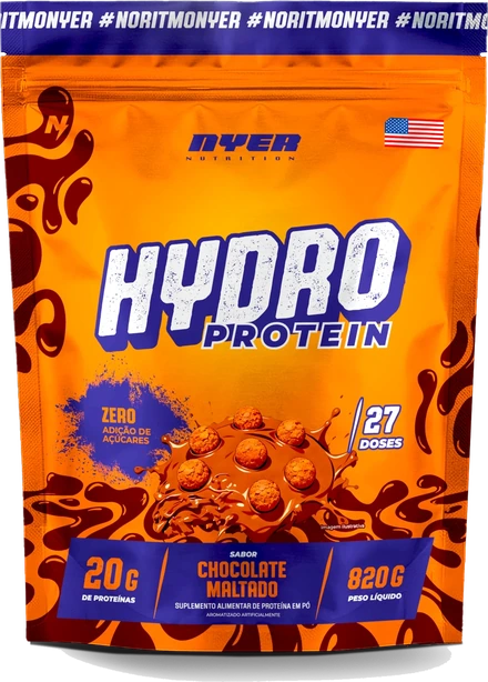 Hydro Protein NYER — Pote 820 g · chocolate maltado